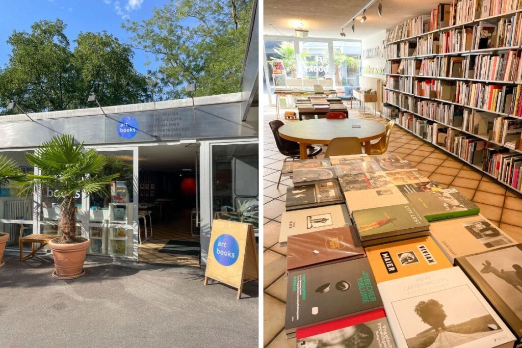 Der artbooks store in Köln von innen und von außen.